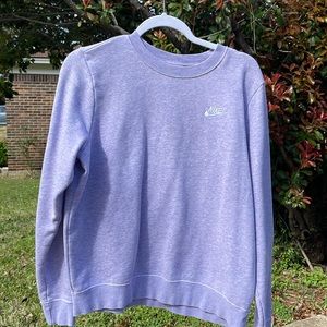 Purple Nike crew neck sweatshirt